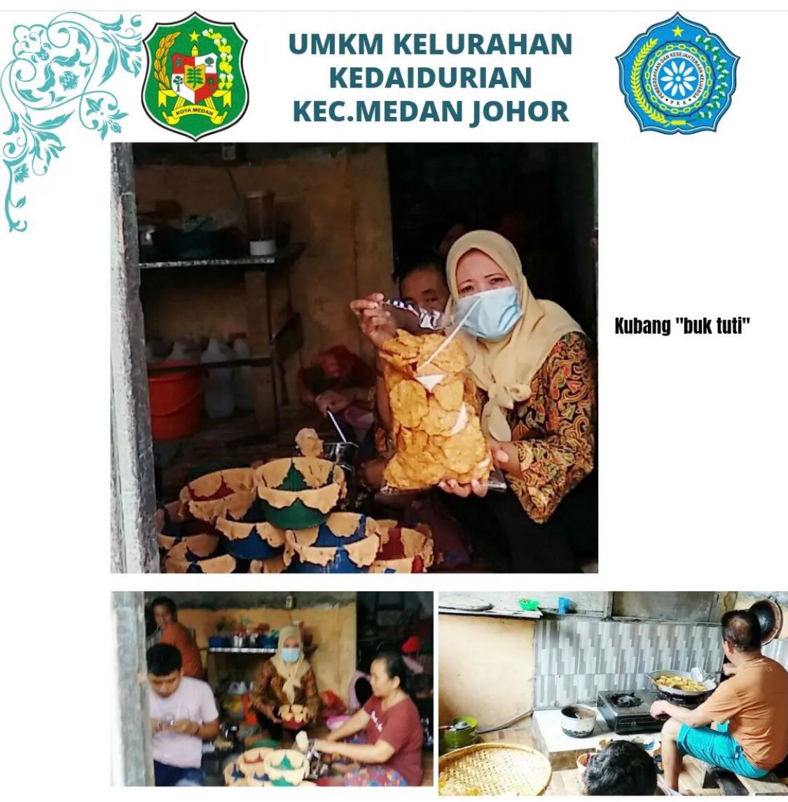 Kue Bawang “Kubang Bu Tuti” ini merupakan salah satu UMKM di Kecamatan Medan Johor.